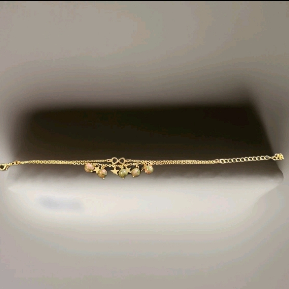 Unklite Double Strand Infinity Anklet 10.5 Inch - Picture 5 of 6
